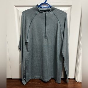 lululemon Metal Vent Tech 1/2 Zip 2.0 - White Opal/River Blue - Medium